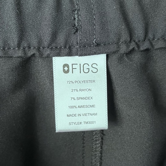 Figs Technical Collection Scrubs Set Top & Bottom Straight Leg Black XL - Picture 15 of 15